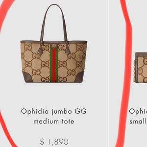 - A  Gucci tote. Only have had for a month. Smoke free home. Slight use